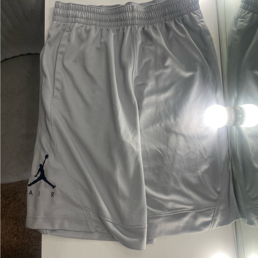 Air jordan grey basketball shorts!!